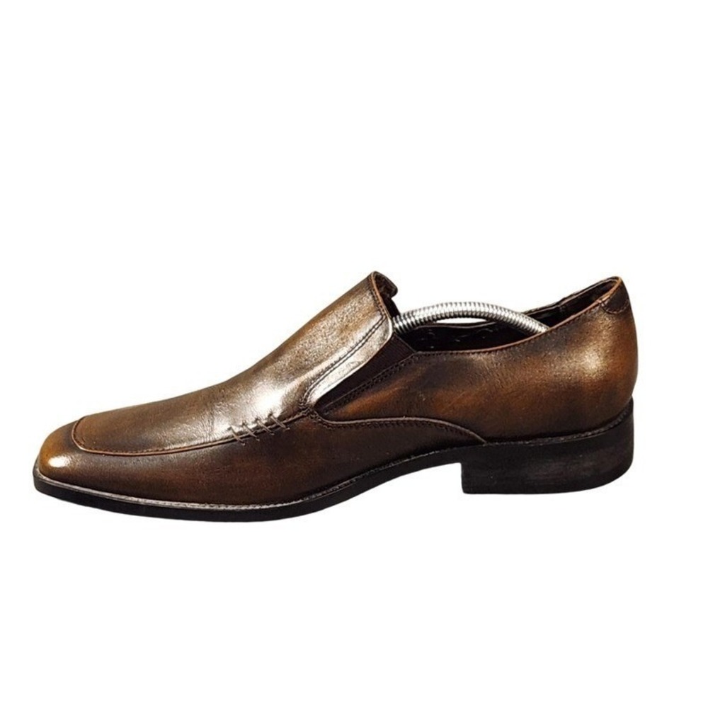 Steve Madden Shoes Mens Size‎ 11 Brown Leather Slip On Dress Loafers Oxford